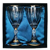 Подарочный набор для игристого 2 бокала AmiroTrend ABW-504 blue crystal