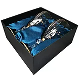 Подарочный набор для игристого 2 бокала AmiroTrend ABW-504 blue crystal, фото 2