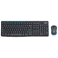 Комплект клавиатура и мышь "Logitech MK275", черный, синий