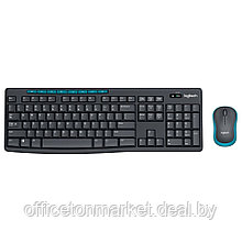 Комплект клавиатура и мышь "Logitech MK275", черный, синий