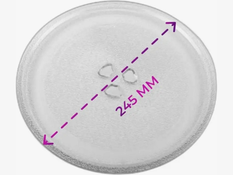 Универсальная стеклянная тарелка (поддон, блюдо) для микроволновой печи LG, Midea, Горизонт (Horizont), - фото 1 - id-p112375212