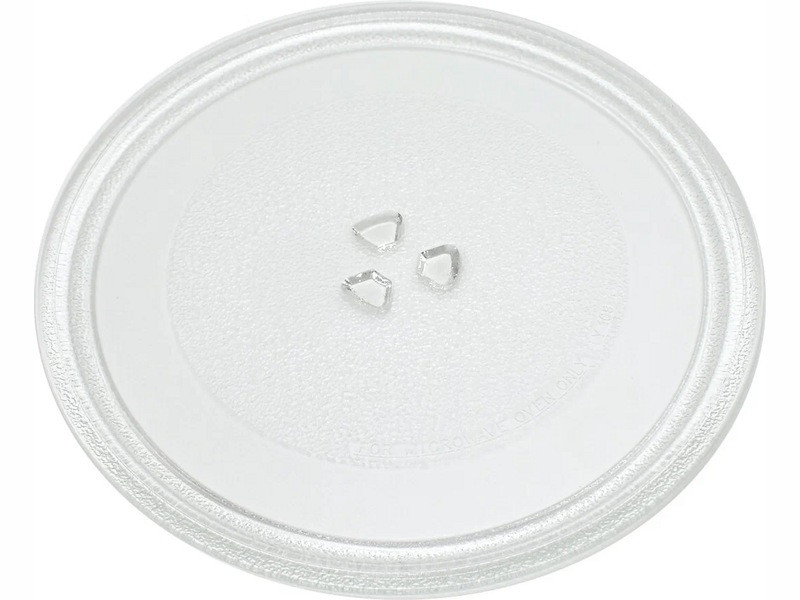 Универсальная стеклянная тарелка 284 ml для микроволновой печи LG, Midea, Горизонт (Horizont), Panasonic, - фото 1 - id-p112403813