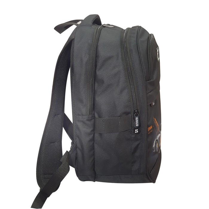 Рюкзак молодёжный, 40 х 28 х 18 см, эргономичная спинка, Stavia "Машина", чёрный - фото 3 - id-p224784170
