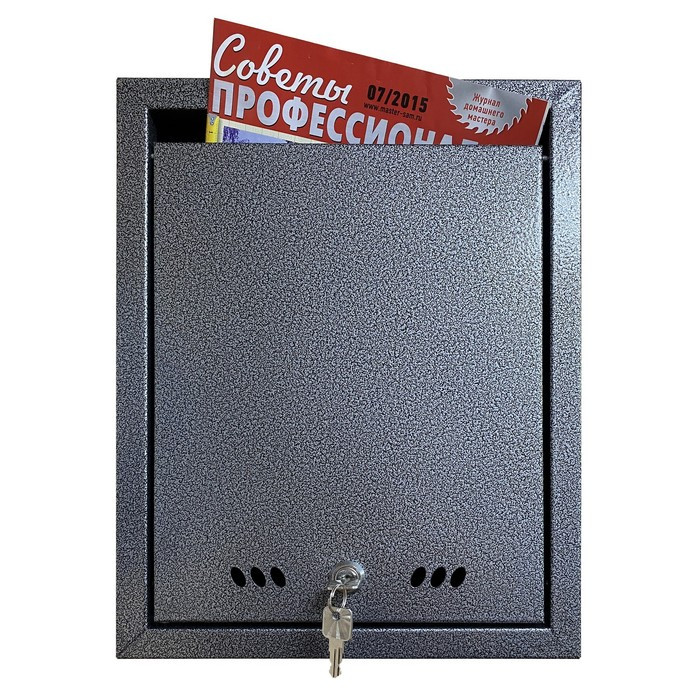 Ящик почтовый с замком, вертикальный, «Тюльпан», серый - фото 1 - id-p224784355