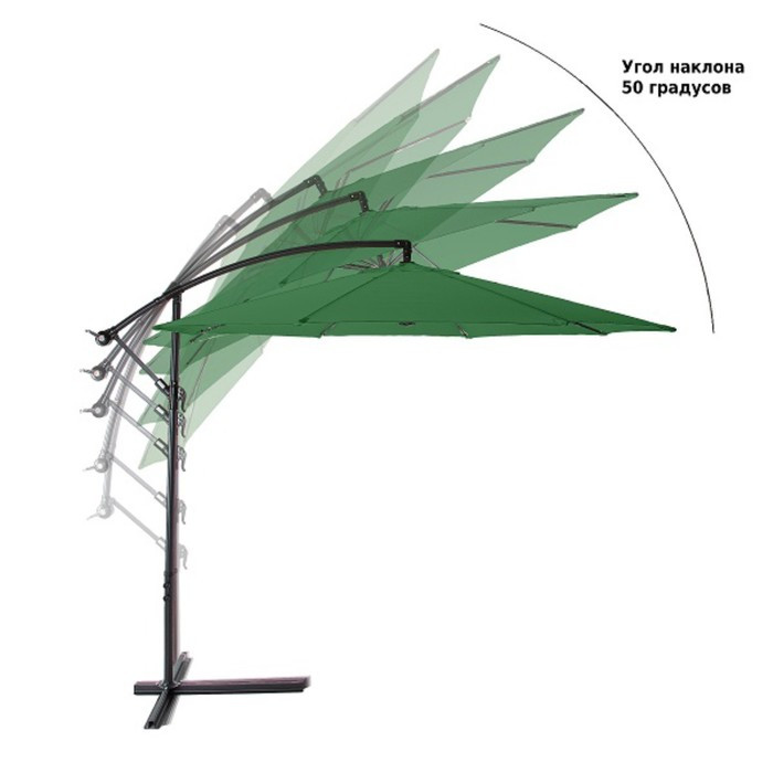 Зонт садовый 8004, цвет зелёный - фото 4 - id-p224784393