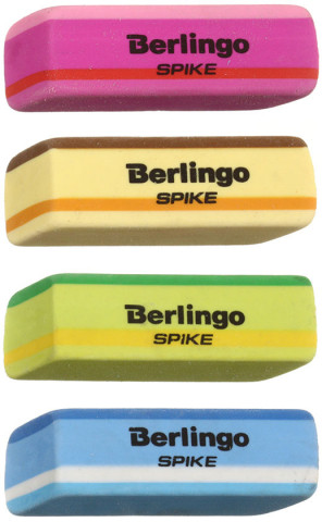 Ластик Berlingo Spike 50*18*9 мм, ассорти - фото 1 - id-p224785094