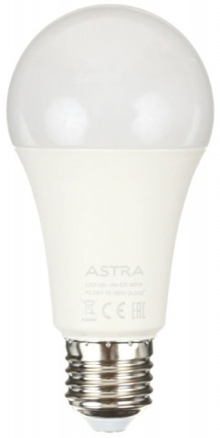 Лампа светодиодная Astra А60 14W, 230V, цоколь E27, 3000К, 1150 лм, теплый свет - фото 1 - id-p224785103