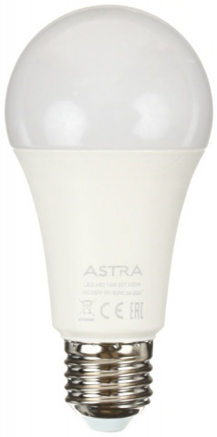 Лампа светодиодная Astra А60 14W, 230V, цоколь E27, 4000К, 1150 лм, холодный свет