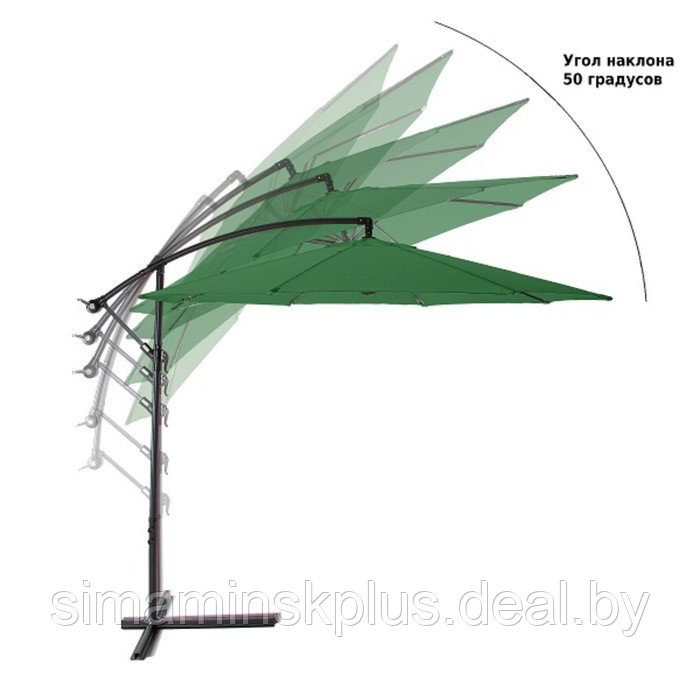 Зонт садовый 8004, цвет зелёный - фото 4 - id-p224785626