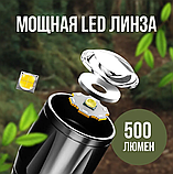 Фонарь LED + COВ 27-18 аккумуляторный / фокусировка луча / боковая подсветка (microusb)+пластиковый бокс), фото 4