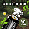 Фонарь LED + COВ 27-18 аккумуляторный / фокусировка луча / боковая подсветка (microusb)+пластиковый бокс), фото 4