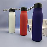 Термоc - бутылка Madison 500 мл. с ремешком / Термобутылка с матовым покрытием и нержавеющей сталью, Белый, фото 9
