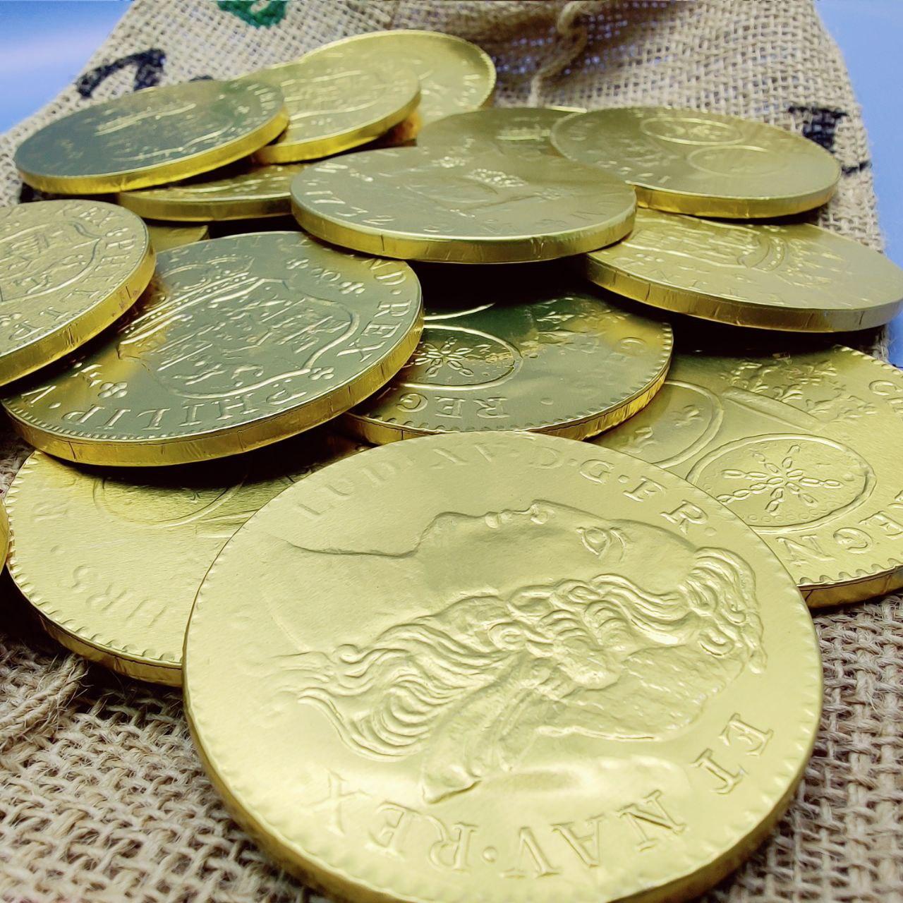 Золотые шоколадные монеты "Добыча пиратов" 5 штук / Набор шоколадных монет 125 гр. - фото 7 - id-p224787201