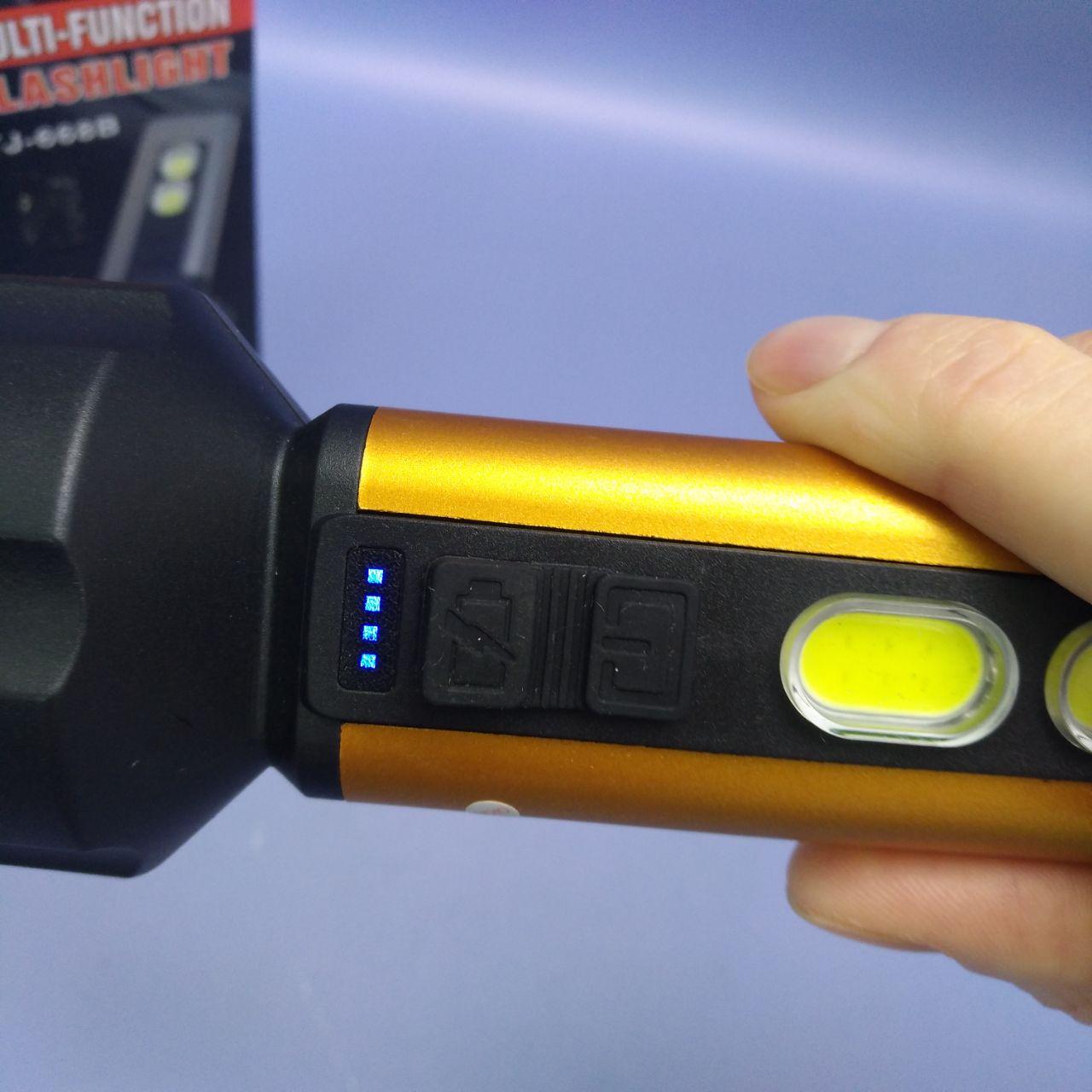 Фонарь аккумуляторный Multifunction Flashlight TJ-668А / 4 режима, LED+СОВ, USB-зарядка - фото 4 - id-p224787206
