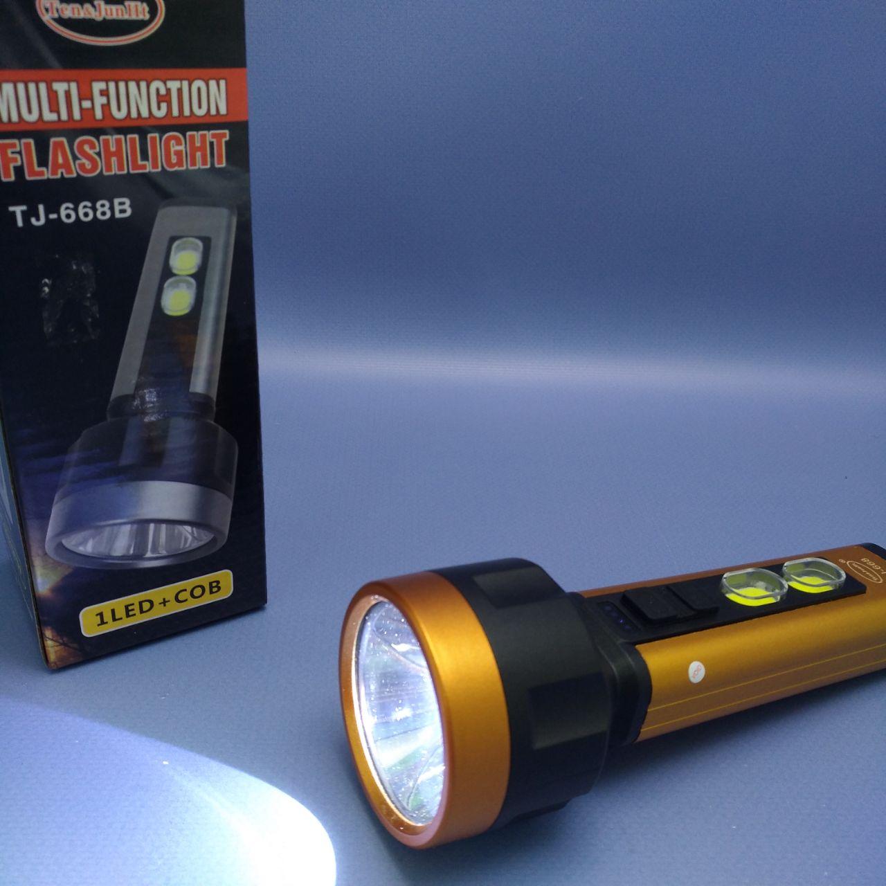 Фонарь аккумуляторный Multifunction Flashlight TJ-668А / 4 режима, LED+СОВ, USB-зарядка - фото 7 - id-p224787206