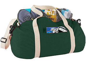 Хлопковая сумка Barrel Duffel, зеленый/бежевый, фото 2