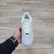 Кроссовки Nike Air Force 1 '07 Low Suede Beige Blue Gold, фото 3