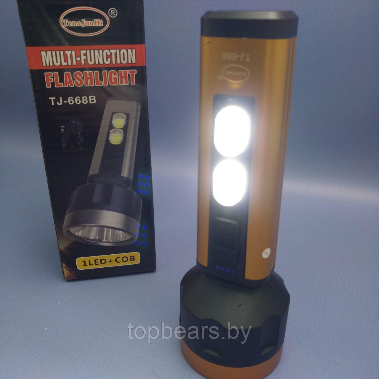 Фонарь аккумуляторный Multifunction Flashlight TJ-668А / 4 режима, LED+СОВ, USB-зарядка - фото 9 - id-p224787895