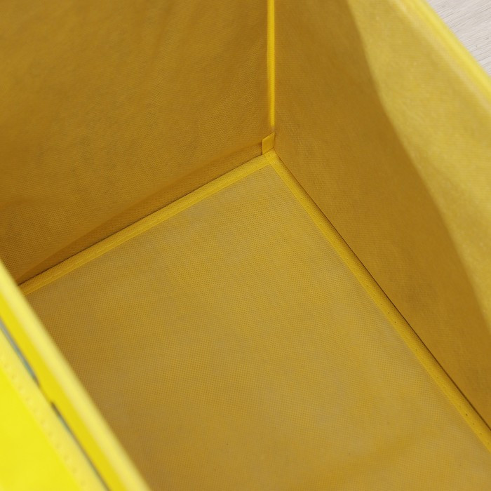 Короб стеллажный для хранения с крышкой «Школьный автобус», 55×25×25 см, 2 отделения, цвет жёлтый - фото 4 - id-p224791806