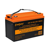 Аккумуляторная батарея ExeGate HR 12-100 (12V 100Ah, под болт М6) EX282987RUS