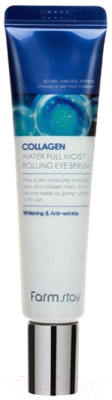 Сыворотка для век FarmStay Collagen Water Full Moist Rolling Eye Serum - фото 1 - id-p224792332