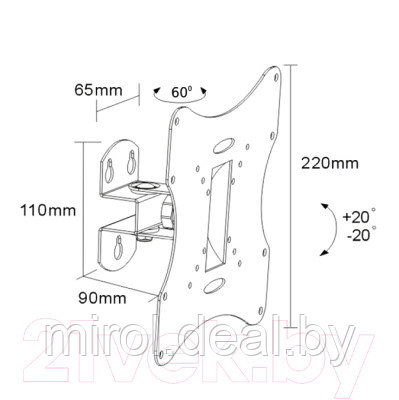 Кронштейн для телевизора Maclean MC-501A B - фото 8 - id-p224792903