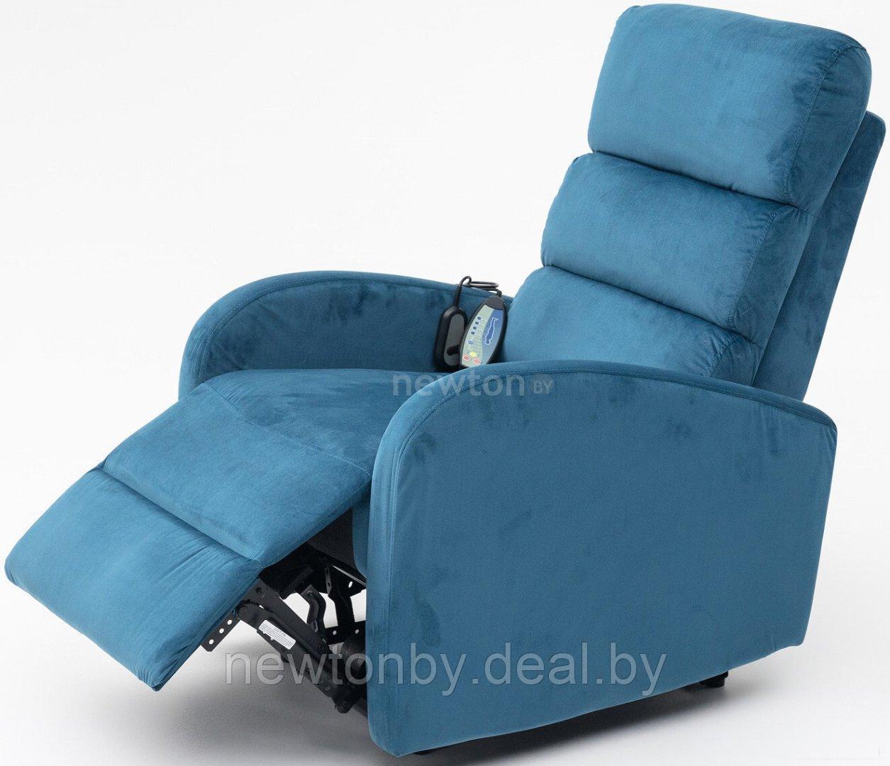 Массажное кресло Calviano 2165 (синий велюр) - фото 1 - id-p224792952