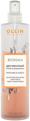 Кондиционер-спрей для волос Ollin Professional BioNika Питание и блеск Двухфазный - фото 1 - id-p224793320