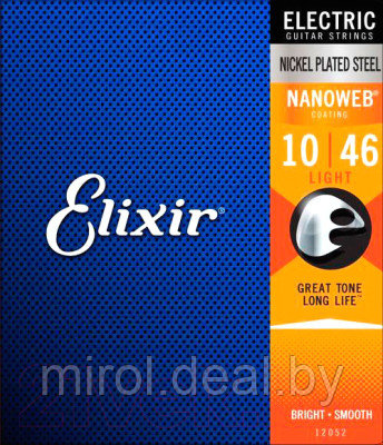 Струны для электрогитары Elixir Strings Nanoweb 12052 10-46 - фото 1 - id-p224793959