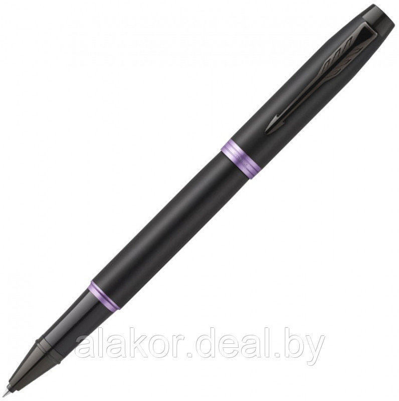 Ручка-роллер Parker IM Vibrant Rings, , черный, фиолетовый, 1мм.