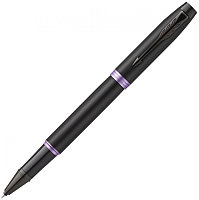 Ручка-роллер Parker IM Vibrant Rings, , черный, фиолетовый, 1мм.