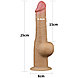 Реалистичный фаллос с высоко посаженной мошонкой Lovetoy Silicone Cock 25 см, фото 2
