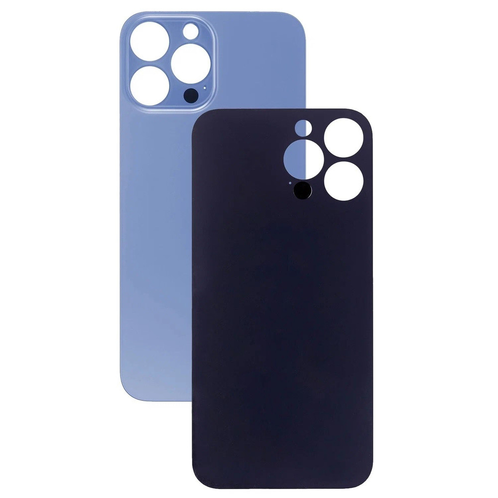 Задняя крышка для Apple iPhone 13 Pro Max (широкое отверстие под камеру), синяя - фото 1 - id-p224795231