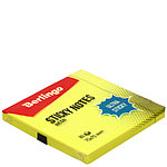 Бумага для заметок с липким краем Berlingo Ultra Sticky 75*75 мм, 1 блок*80 л., желтая, неон