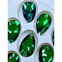 Пришивные стразы Pearshape Emerald 3065 (Капли) 17 x 28 mm