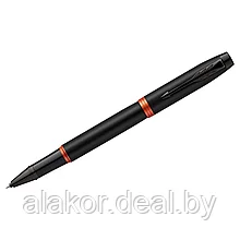 Ручка перьевая "IM Vibrant Rings F315 PVD", Pearl White Lacquer PGT, черный, оранжевый, 1мм.