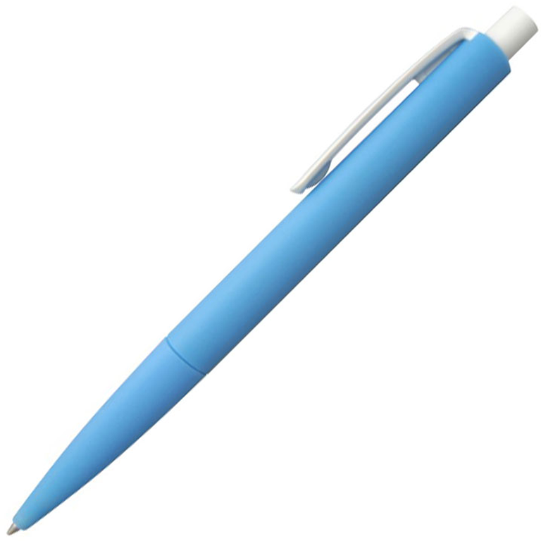 Ручка шариковая, пластиковая, софт тач, голубой/белая, Танго - фото 1 - id-p224805002
