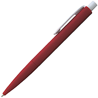 Ручка шариковая, пластиковая, софт тач, красная/белая, Танго