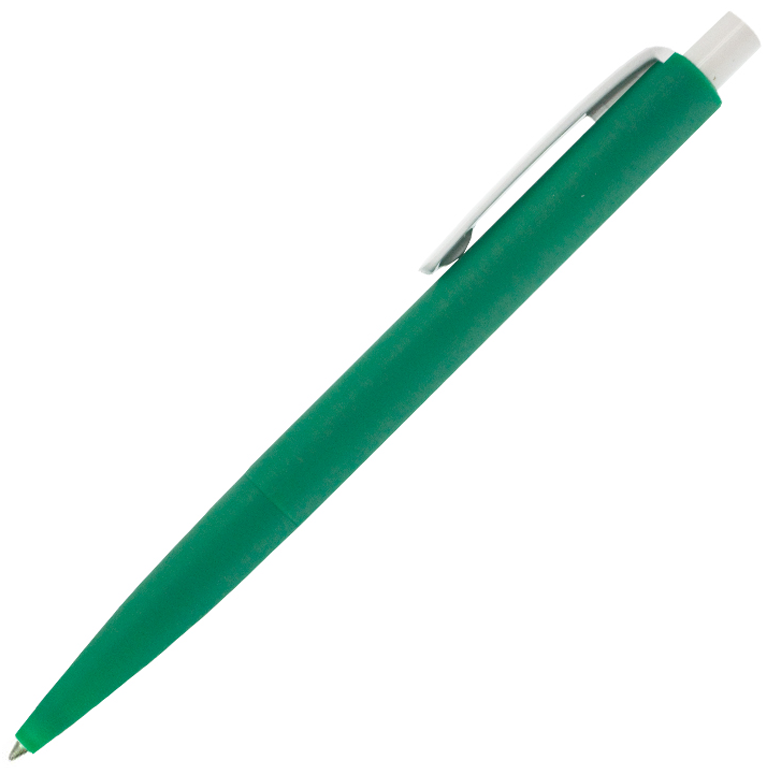 Ручка шариковая, пластиковая, софт тач, зеленая/белая, Танго - фото 1 - id-p224805019