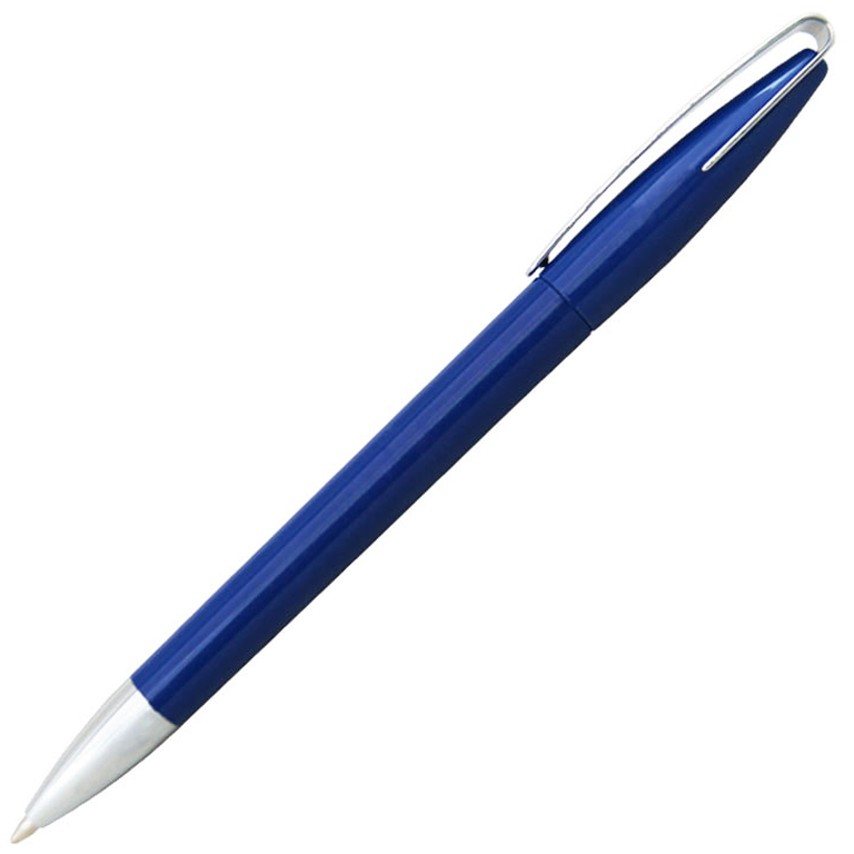 Ручка шариковая, автоматическая, пластиковая, металлическая, синяя/серебристая, Cobra - фото 1 - id-p224805020