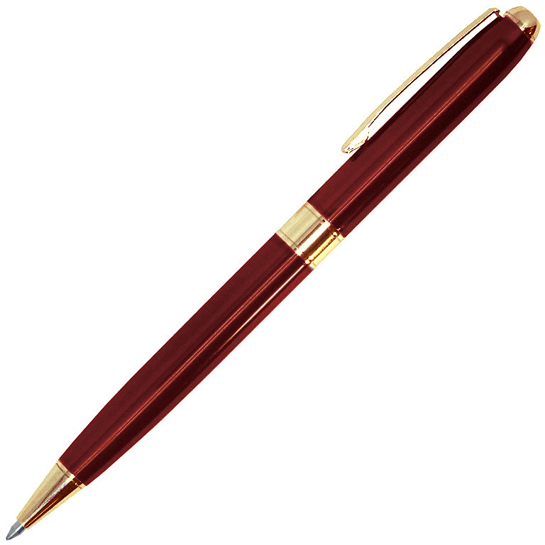 Ручка шариковая Gamma, металлическая, красная/золотистая - фото 1 - id-p224805059
