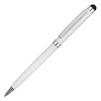 Ручка шариковая Silver Soi, металлическая, белая/серебристая