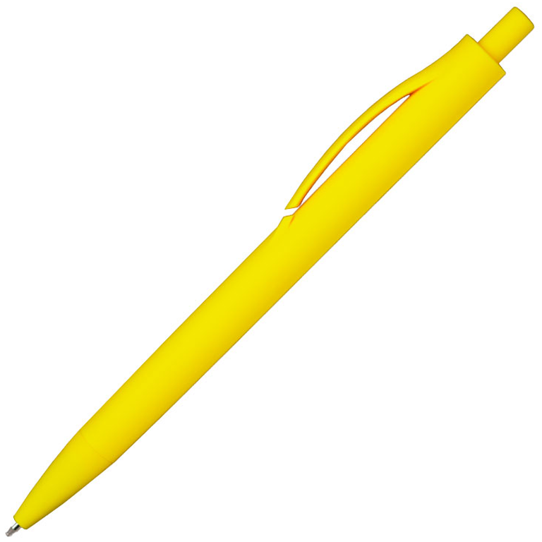 Ручка шариковая Хит, пластиковая, софт-тач, желтая - фото 1 - id-p224805070