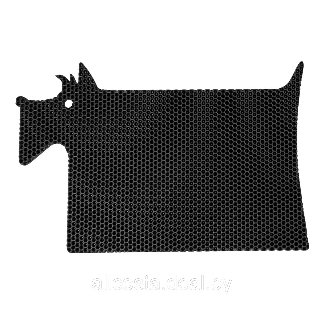 Коврик ЭВА для животных под миску, лоток 600*400мм соты / черный, собака - фото 1 - id-p224804686