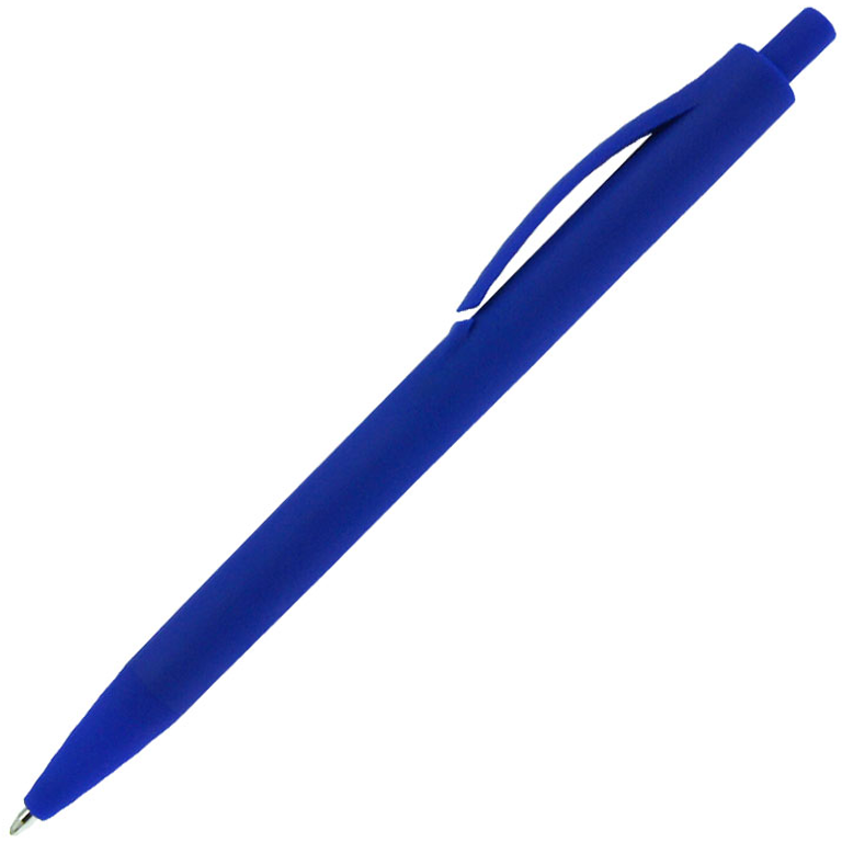Ручка шариковая Хит, пластиковая, софт-тач, синяя, pantone 286 С - фото 1 - id-p224805072