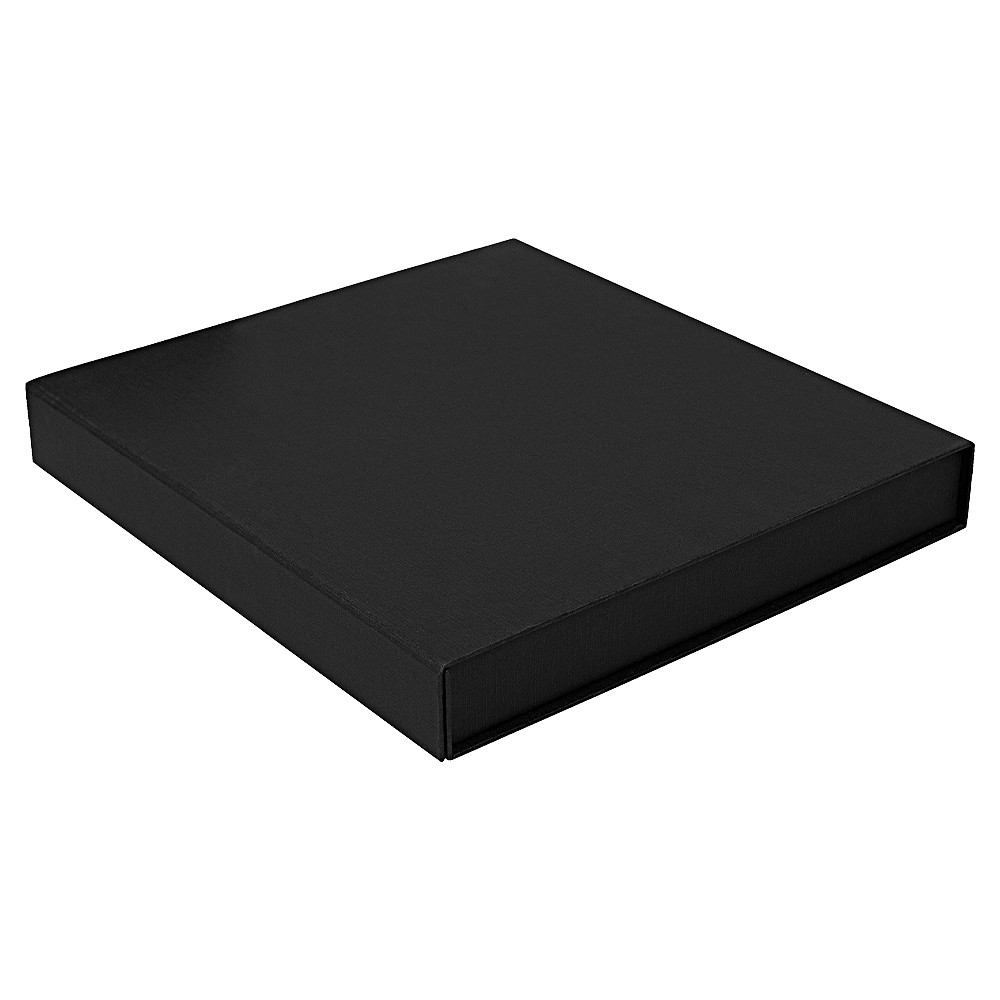 Подарочная коробка, размер 29,5*40,5*4,0 см,  Solution Prestige с магнитным клапаном, черная, с черным