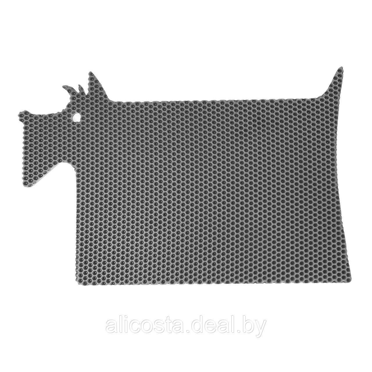 Коврик ЭВА для животных под миску, лоток 600*400мм соты / серый, собака - фото 1 - id-p224807627