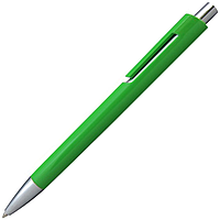 Ручка шариковая, пластиковая, зеленая/серебристая