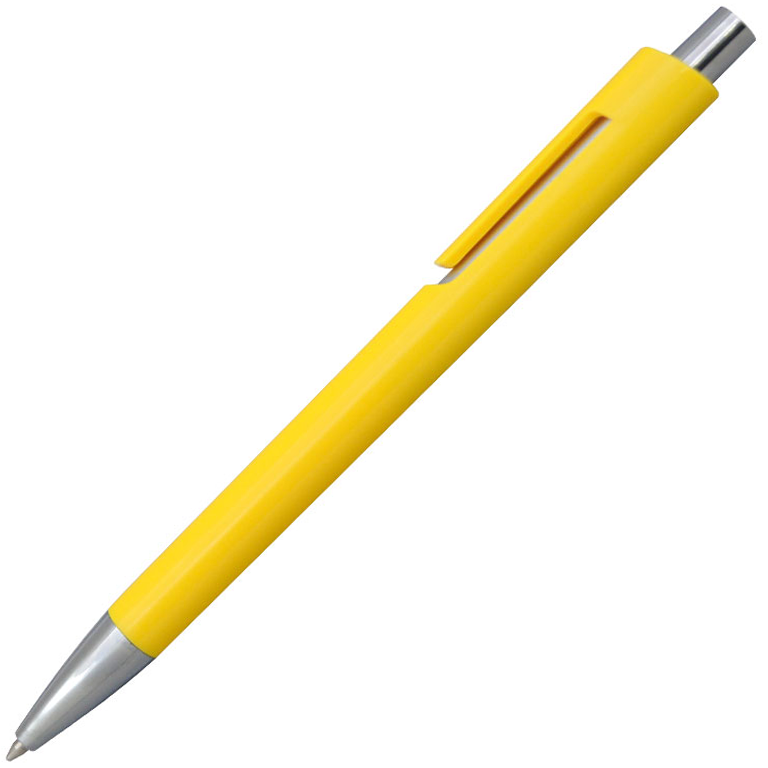 Ручка шариковая, пластиковая, желтая/серебристая - фото 1 - id-p224805103
