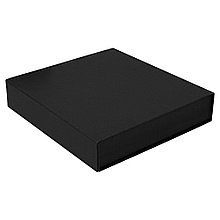 Подарочная коробка, размер 29,5x40,5x8 см, Solution Prestige с магнитным клапаном, черная,  с черным